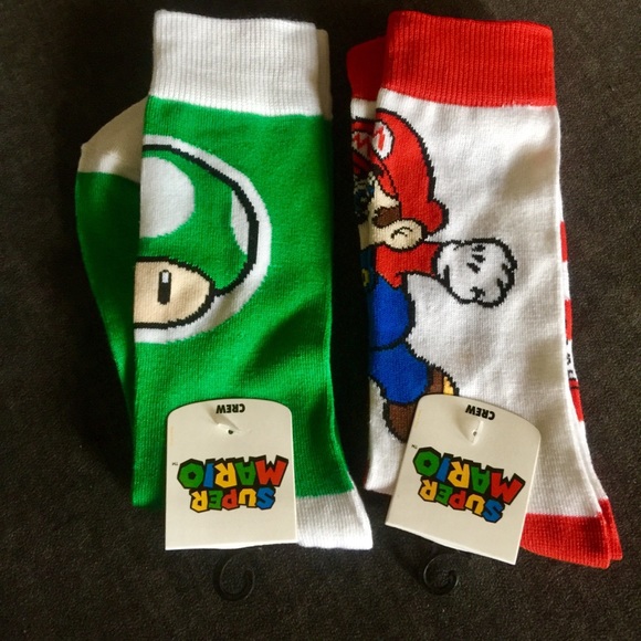 Bioworld Accessories - Super Mario Crew Socks WOMENS SIZE 8-12